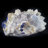 Azurite on Quartz Rosette - Zoila Mine, Mexico