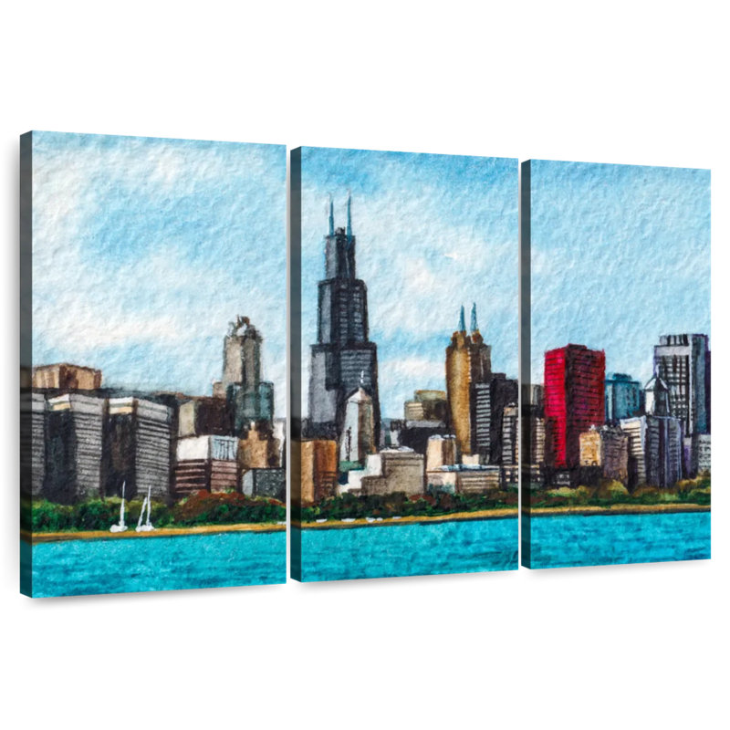 Sireci Chicago Skyline, 20" H x 33" W