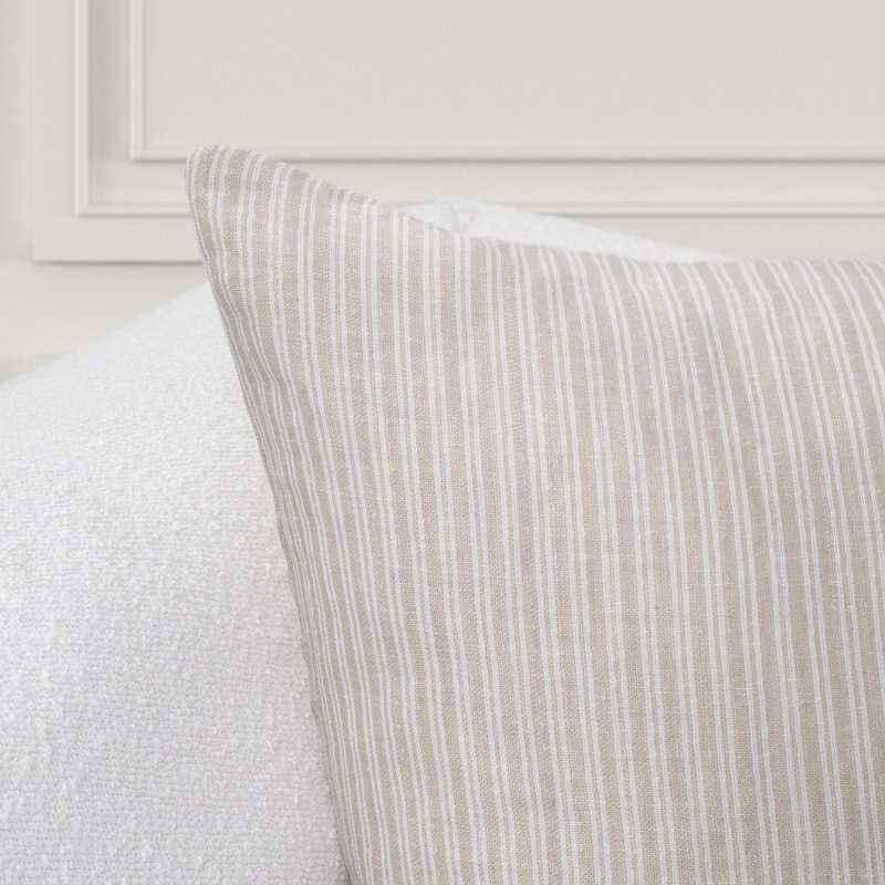 Casa Linen Blend Throw Pillow, Natural