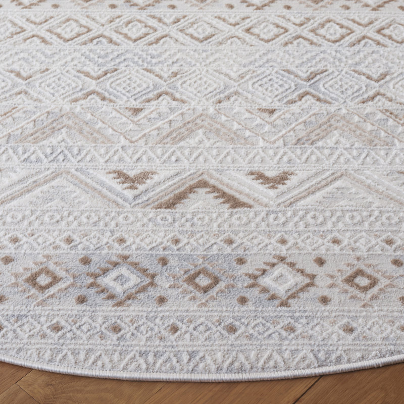 Kaleel Performance Southwestern Rug, Round 6'7"