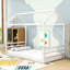 Lit sur pied avec garde-corps en forme de maison-754657378-754657380