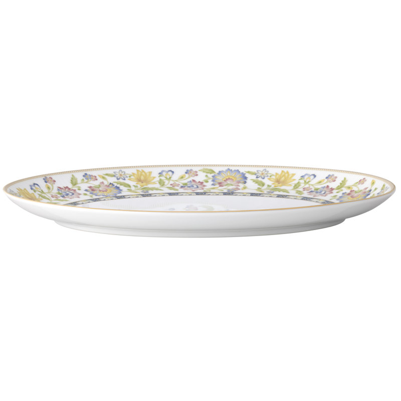 Plateau ovale de jardin Noritake Tusker, 14 po
