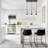 3 Light Linear Kitchen Island Pendant Lights With Hammered Water Globe Glass