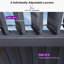 PURPLE LEAF Louvred Pergola with Netting and Curtains-96924933