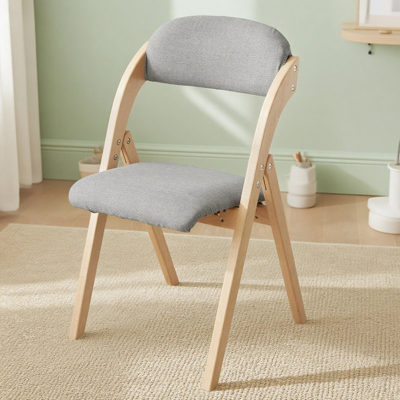 Maja Polyester/Polyester Blend Padded Stackable Folding Chair Folding Chair, Grey/Brown