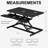 32" Wide Height Adjustable Sit Stand Up Desk Riser With Keyboard Tray, Desktop Workstation Riser For Home Office Computer Laptop, Black