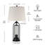 Lampe de table de style campagnard de 26 po de hauteur, deux lumières (interrupteur rotatif 9 W + lumière de nuit à commande tactile à 3 voies), charge USB (2 ampoules DEL incluses)