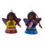 Ensemble d’ornement figurine suspendu en céramique central american 4 pièces unique
