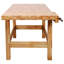 Établi en bois d'hévéa massif avec étau intégré pour atelier et travail du bois
