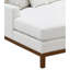 Canapé modulaire ivoire en chenille avec 4 coussins