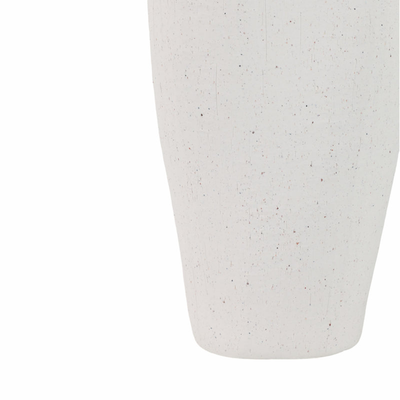 Vase Ceramic and Stoneware Coastal Style with Organic Rim and Speckled Texture for Modern Handmade Look Accent Decor