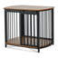 Caisse pour chien de 31,5 po de style meuble pour petits et moyens chiens, cage intérieure en bois, table de bout pour cage de chien moderne avec portes doubles-981823285