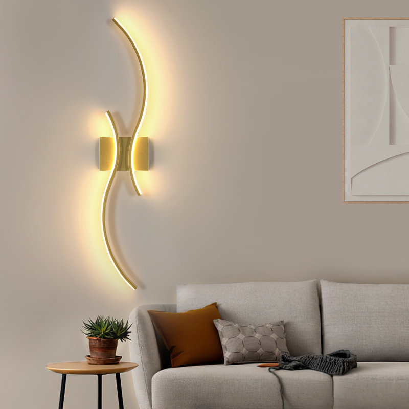 LED Flush Mounted Sconce, Gold