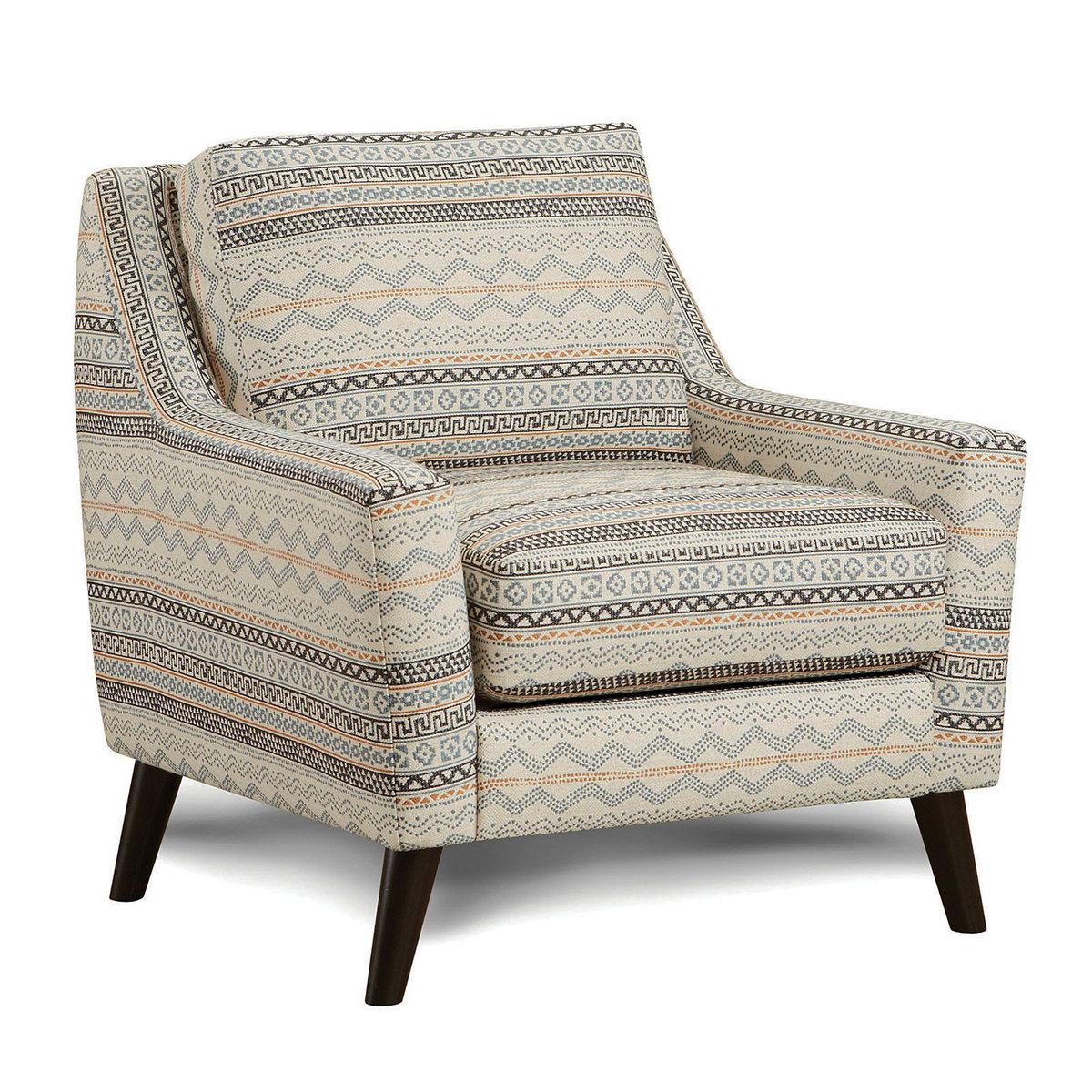Hokku Designs Transitional Style 1Pc Chair Woven Fabric Wooden Legs ...