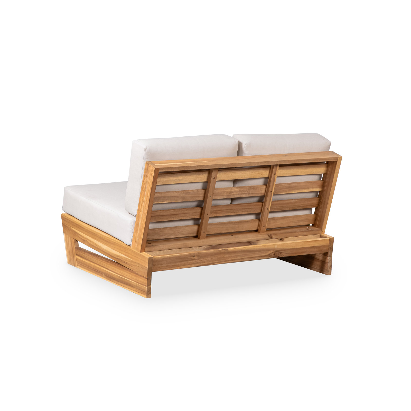 Askel 43" Eucalyptus Outdoor Loveseat