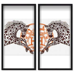 Oliver Gal Appaloosa Duo Horses - Luxury Shadowbox Framed Wall Art