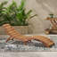 Chaise longue simple en acacia Baldesi 72,75 po-1711010704