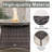 Areefa 28"H x 53"W Round Wicker Propane Fire Pit Table-1267024365