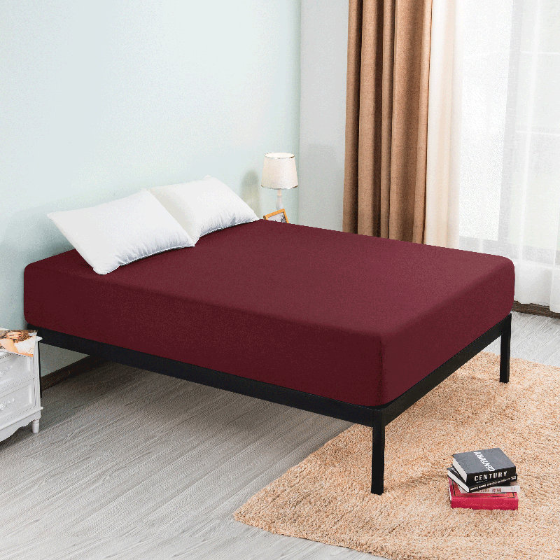 Thalia Fitted Mattress Protector Mattress Protector Case Pack, Wine, Twin