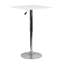 Table carrée ajustable en bois blanc Annalese 23,75 po (plage réglable de 33 po à 40,5 po)