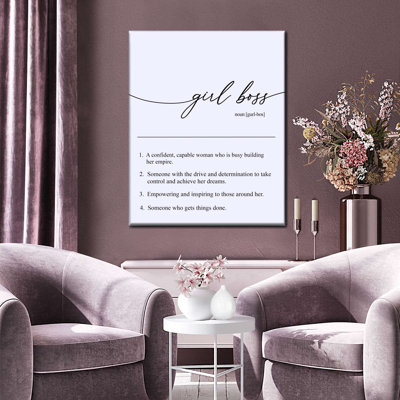 Girl Boss Definition Canvas Print