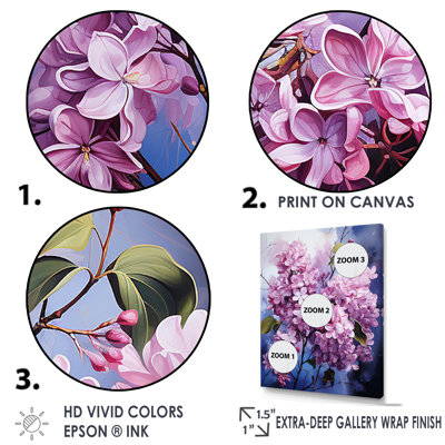 Lilas beauté dévoilé sur toile