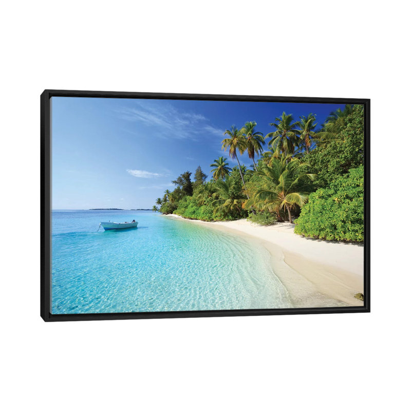 «Dream Island, Maldives» par Matteo Colombo, impression sur toile, H 18 po x l 26 po x P 1,5 po, Pas de tapis