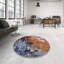 Tapis abstrait bleu / rouge / beige Burnettsville-805547388
