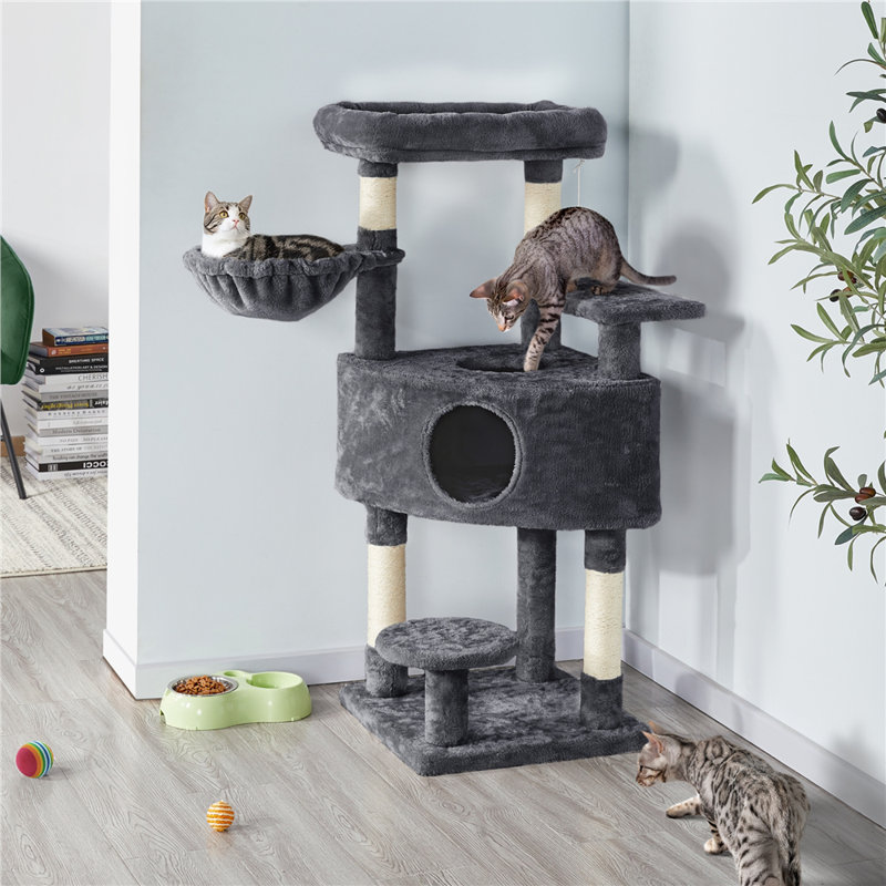 117cm H Cat Tree, Dark Grey