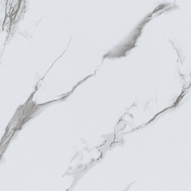 Table de salle à manger 27,5 po, Blanc, Marbre blanc
