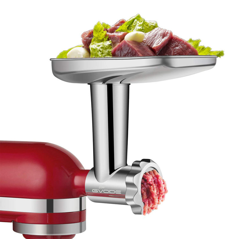 Accessoire hachoir à viande en acier inoxydable pour robot pâtissier KitchenAid, ensemble d'accessoires hachoir à viande par GVODE
