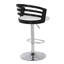 Tabouret de bar pivotant à dossier moderne en bois avec coussin-530725397