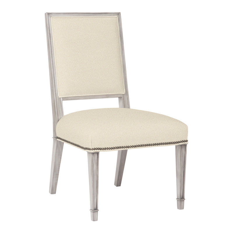 Michael Weiss Leighton Side Chair, Dove Gray, Kimoni Natural, Yes