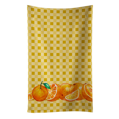 Chiffons oranges sur basketweave