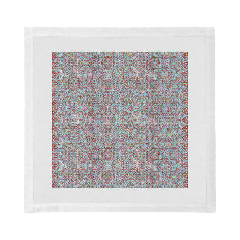 Iznik Cotton Sateen Dinner Napkins, Turqred