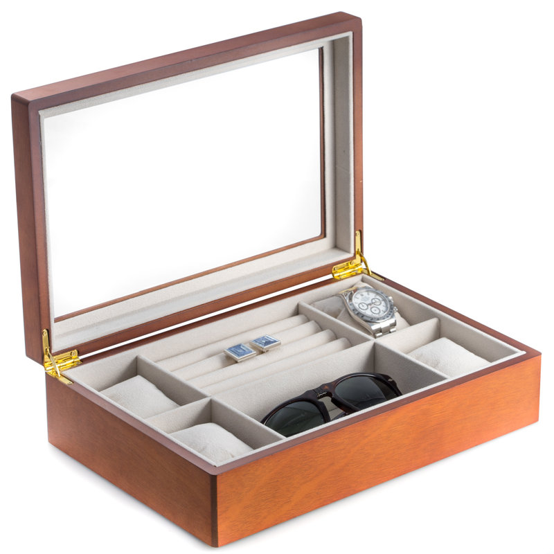 Boîte à bijoux en bois brun