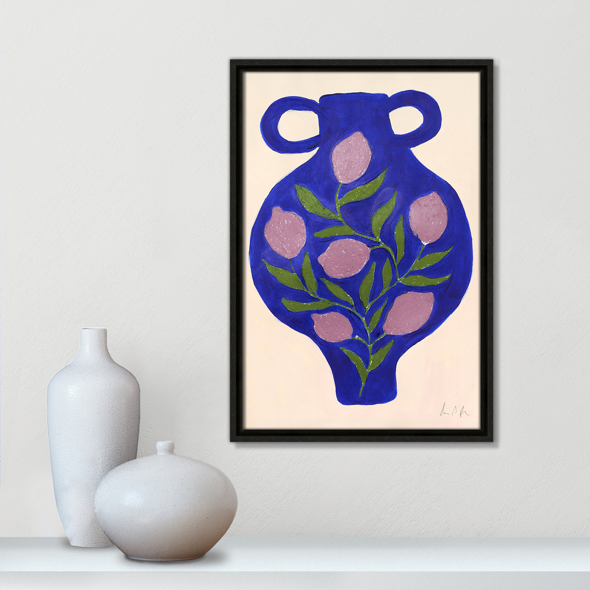 Vase No. 03 Print by Camilla Bergqvist, Espresso, 19.5" H x 13.5" W