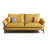 Yellow Genuine Leather Standard Sofa cushion Loveseat-96959387