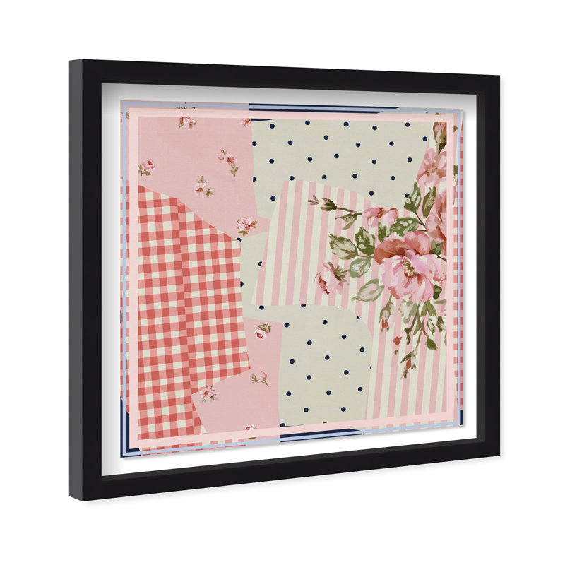 Patchwork Glam Print by Oliver Gal, 13.5"H x 13.5"W, Black Shadowbox