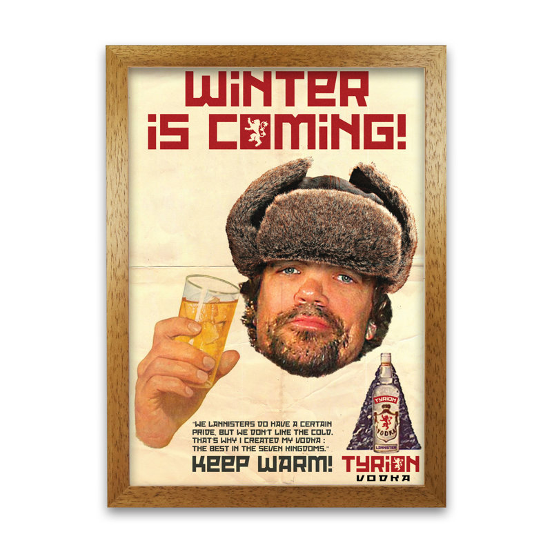 Tyrion Vodka by David Redon - Print, Honey Oak, 59.4 cm H x 42 cm W x 5 cm D