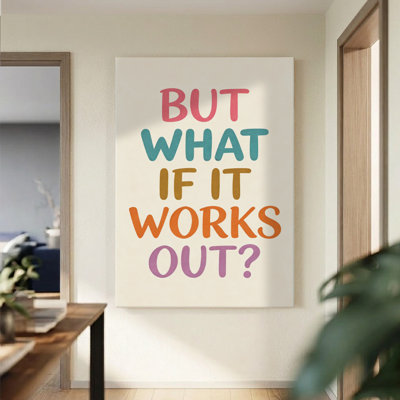 1Pc Framed Canvas Poster Print [Text] [Displays] [Colorful, hand-drawn typography art style]. Wall Art Decor, Perfect for Room Decor Living Room Bedroom Office Kitchen Bathroom Home Decor, Ideal Home Wall Decoration Gift, 2D Flat