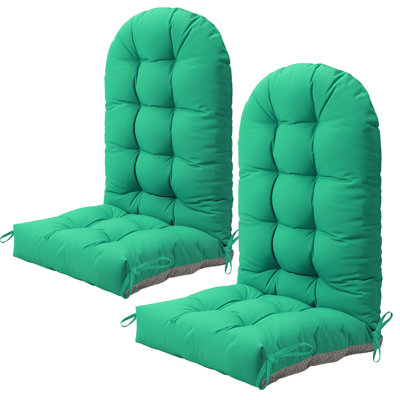 Adirondack Chair Cushion Set of 2, Thickened Patio Chair Cushions with Ties, Waterproof and UV-Protected Rocking Chair Cushion for Indoor and Outdoor