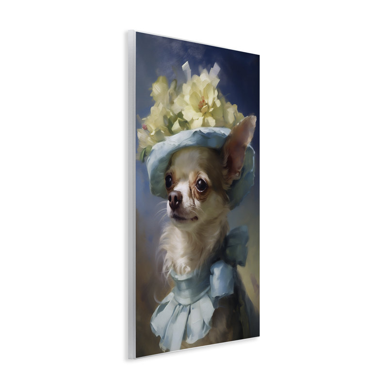 Chien avec plaque murale tendance, design par Wumples, H 15 po x l 10 po