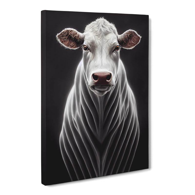 Cow Futuristic - Wrapped Canvas, 50cm H x 35cm W x 3cm D