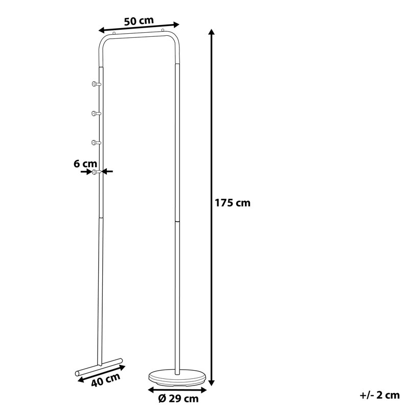 Conkle Steel Freestanding Coat Rack, Black