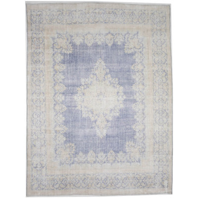 Tapis unique bleu pâle 9 pi 9 po x 12 pi 10 po Keewatin