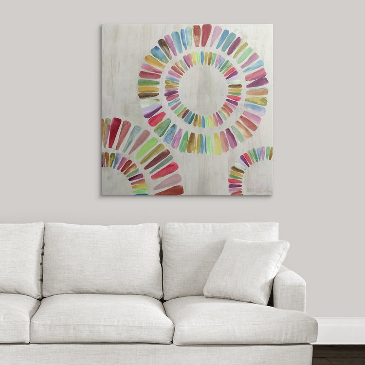 « ii », reproduction d’art Fun Rings, H 35 po x l 35 po x P 1,5 po, Toile