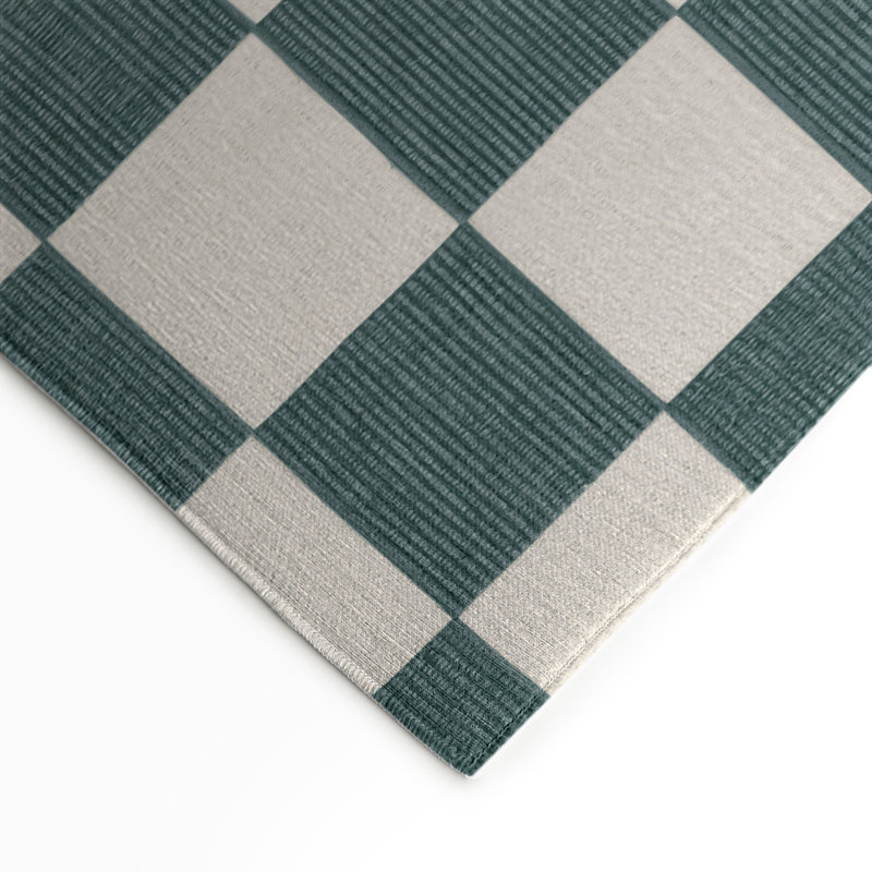 Tapis d'intérieur et d'extérieur à carreaux beige