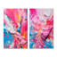 «Explosions de couleur rose et orange», 2 pièces sur toile-1492504961-1492504960
