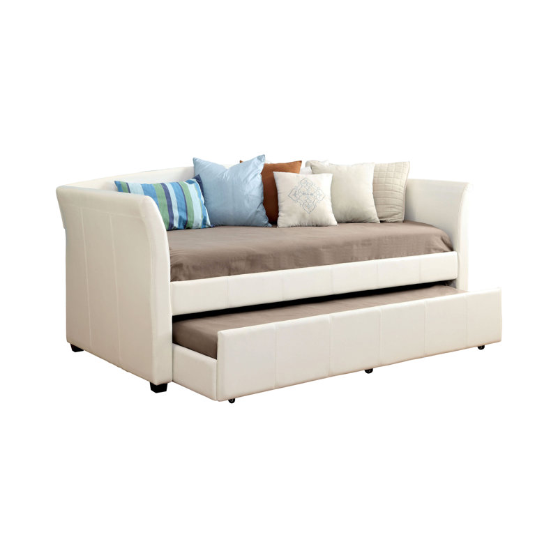 Lit de jour simple avec couchette Roma, Blanc